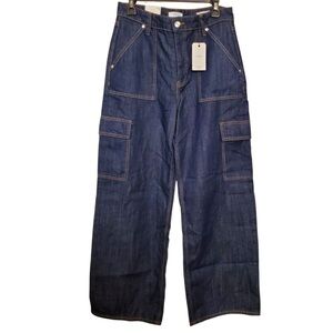 NWT Forever 21 Cargo Relaxed Fit Straight Leg Jeans